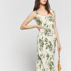 Reformation Leni Dress Sage Brush - Size S